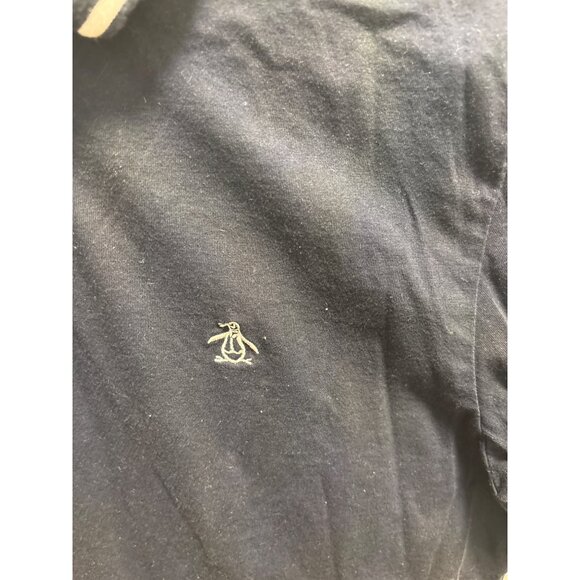 Original Penguin By Munsingwear Navy Polo Shirt S/P/CN Cotton Mens Short Sleeve - Picture 2 of 11